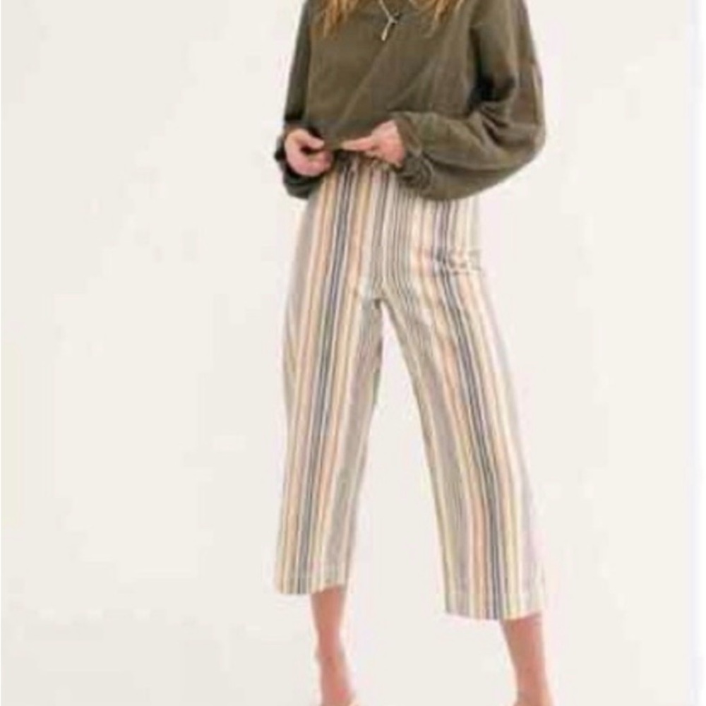 We the Free Striped Wide-Leg Pants